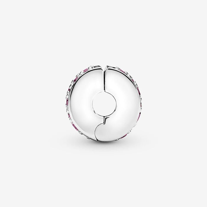 PANDORA : Pink Pavé Clip Charm - PANDORA : Pink Pavé Clip Charm