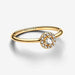 PANDORA : Round Pave Halo Ring - PANDORA : Round Pave Halo Ring