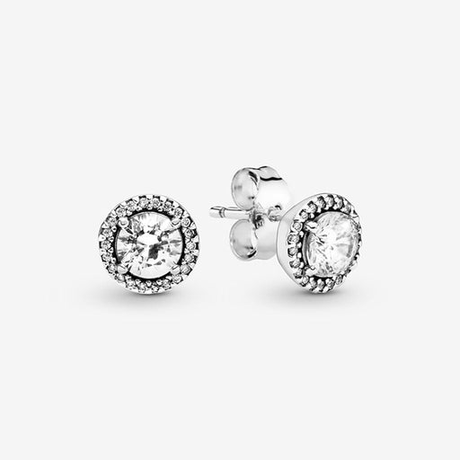 PANDORA : Round Sparkle Stud Earrings - PANDORA : Round Sparkle Stud Earrings