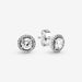 PANDORA : Round Sparkle Stud Earrings - PANDORA : Round Sparkle Stud Earrings