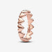 PANDORA : Row of Hearts Ring - Rose Gold - PANDORA : Row of Hearts Ring - Rose Gold