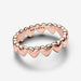 PANDORA : Row of Hearts Ring - Rose Gold - PANDORA : Row of Hearts Ring - Rose Gold