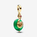 PANDORA : Snake Green Murano Glass Dangle Charm - PANDORA : Snake Green Murano Glass Dangle Charm