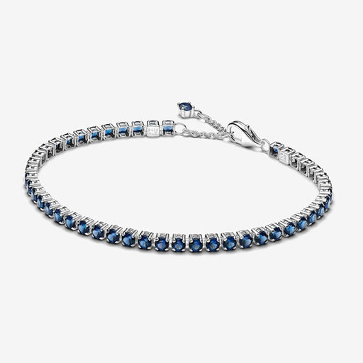 PANDORA : Sparkling Blue Tennis Bracelet - PANDORA : Sparkling Blue Tennis Bracelet