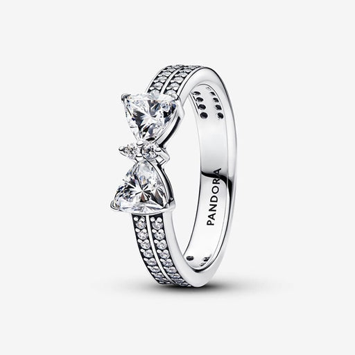 PANDORA : Sparkling Bow Double - row Ring - PANDORA : Sparkling Bow Double - row Ring