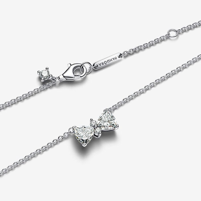 PANDORA : Sparkling Bow Necklace - PANDORA : Sparkling Bow Necklace