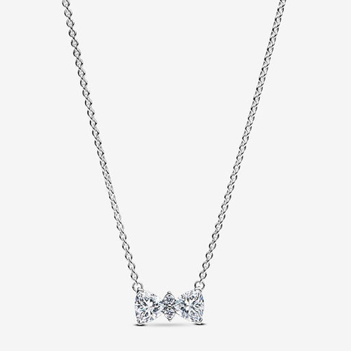 PANDORA : Sparkling Bow Necklace - PANDORA : Sparkling Bow Necklace