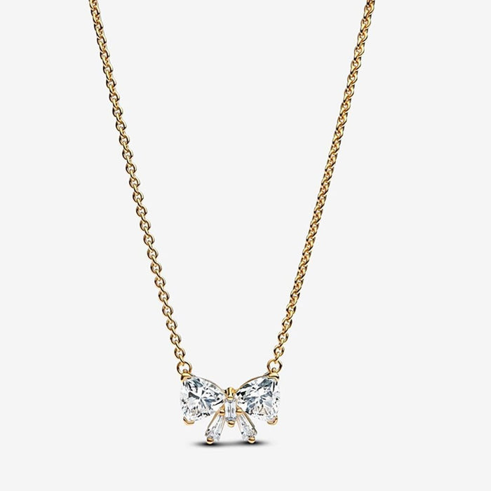 PANDORA : Sparkling Bow Necklace - PANDORA : Sparkling Bow Necklace