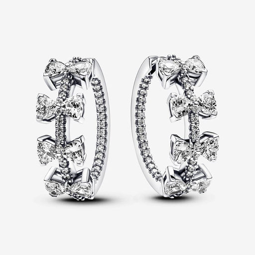 PANDORA : Sparkling Bow Row Hoop Earrings - PANDORA : Sparkling Bow Row Hoop Earrings