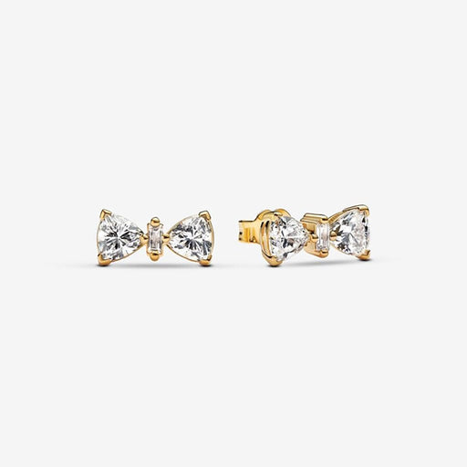 PANDORA : Sparkling Bow Stud Earrings - PANDORA : Sparkling Bow Stud Earrings