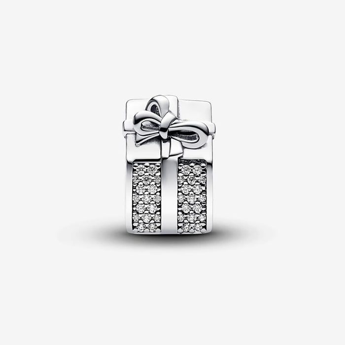 PANDORA : Sparkling Gift Box Charm - PANDORA : Sparkling Gift Box Charm