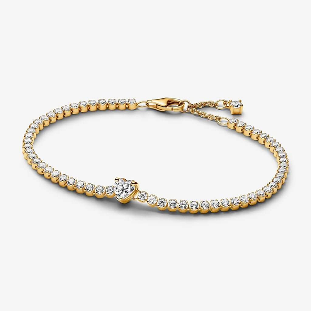アクセサリー Pandora Sparkling Tennis Bracelet 18cm Amazon.com: PANDORA Sparkling Halo Tennis Bracelet - Silver