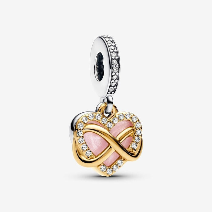 PANDORA : Sparkling Infinity Heart Dangle Charm - PANDORA : Sparkling Infinity Heart Dangle Charm