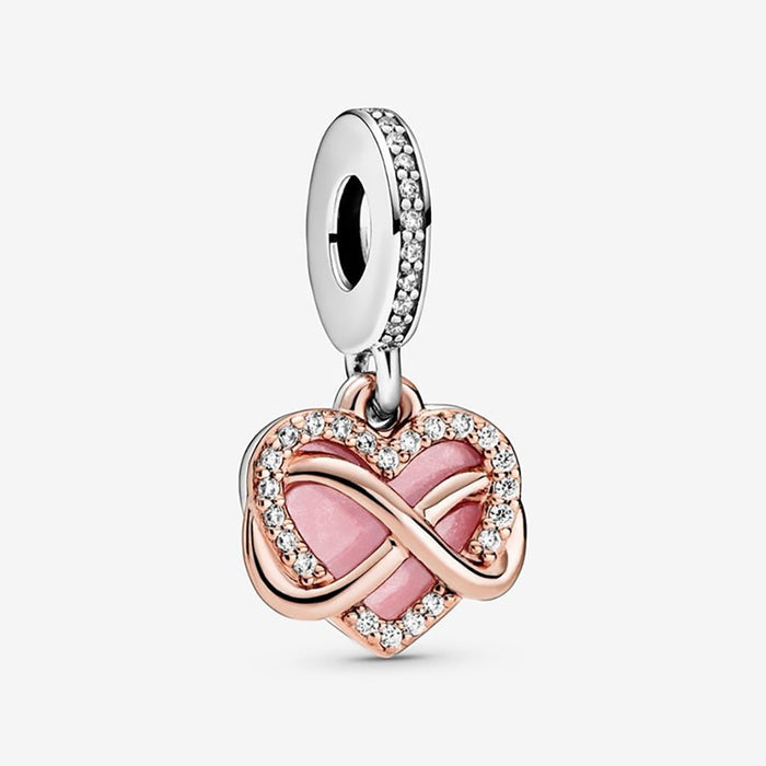 PANDORA : Sparkling Infinity Heart Dangle Charm - PANDORA : Sparkling Infinity Heart Dangle Charm