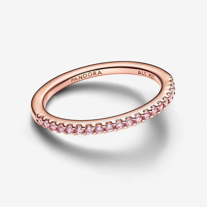 PANDORA : Sparkling Pink Band Ring - PANDORA : Sparkling Pink Band Ring