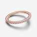 PANDORA : Sparkling Pink Band Ring - PANDORA : Sparkling Pink Band Ring