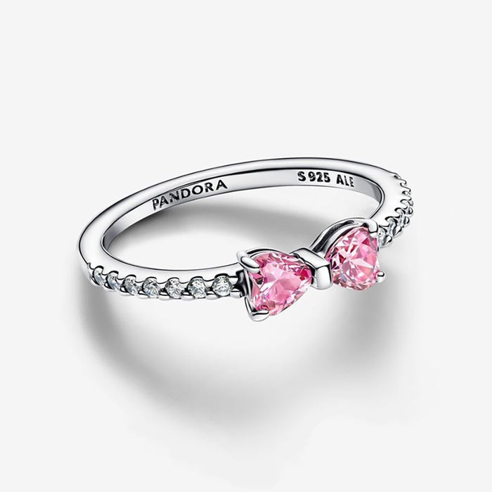 PANDORA : Sparkling Pink Bow Ring - PANDORA : Sparkling Pink Bow Ring