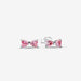 PANDORA : Sparkling Pink Bow Stud Earrings - PANDORA : Sparkling Pink Bow Stud Earrings