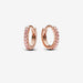 PANDORA : Sparkling Pink Huggie Hoop Earrings - PANDORA : Sparkling Pink Huggie Hoop Earrings