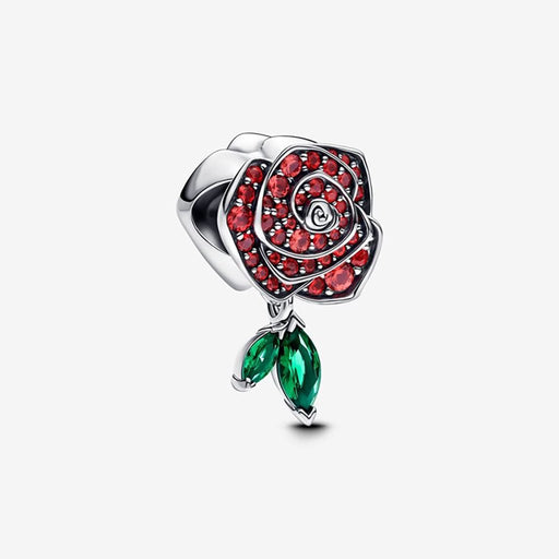 PANDORA : Sparkling Rose in Bloom Charm - PANDORA : Sparkling Rose in Bloom Charm