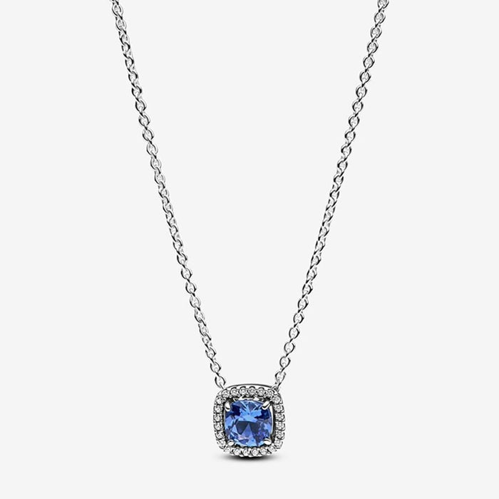 PANDORA : Sparkling Square Blue Halo Jewelry Gift Set - PANDORA : Sparkling Square Blue Halo Jewelry Gift Set