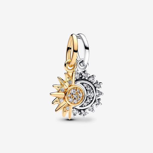 PANDORA : Splittable Sun & Moon Dangle Charm - PANDORA : Splittable Sun & Moon Dangle Charm