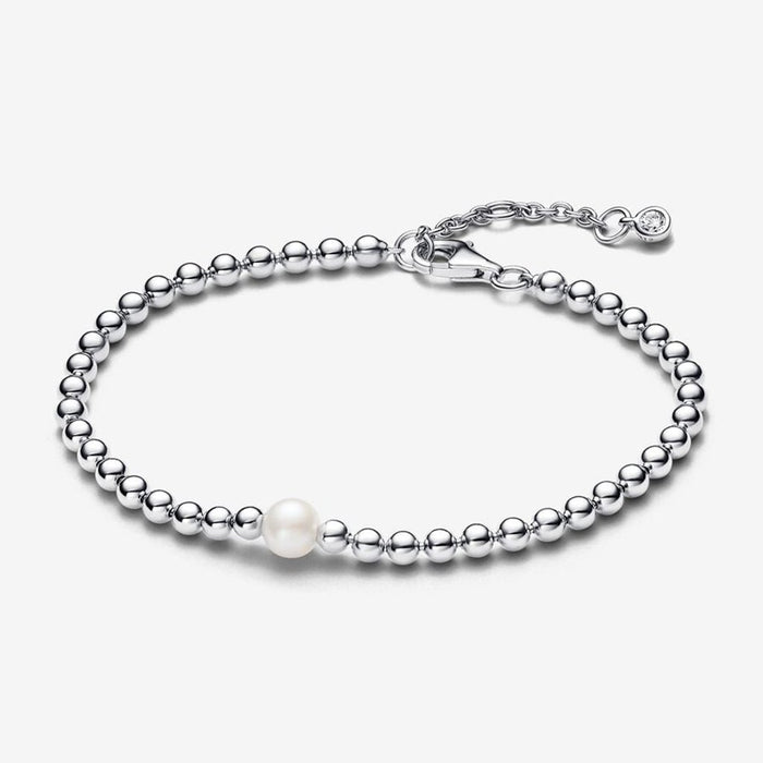 PANDORA : Treated Freshwater Cultured Pearl & Beads Bracelet - Sterling Silver - PANDORA : Treated Freshwater Cultured Pearl & Beads Bracelet - Sterling Silver