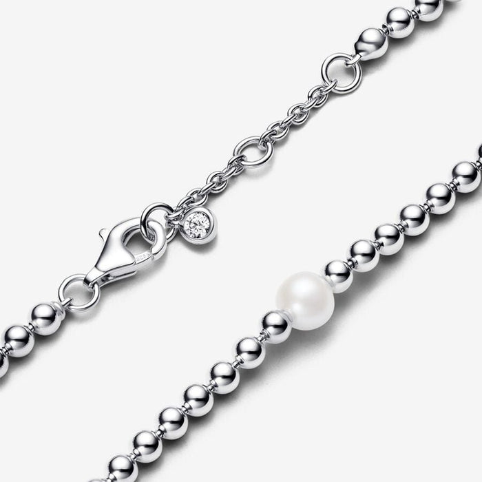 PANDORA : Treated Freshwater Cultured Pearl & Beads Bracelet - Sterling Silver - PANDORA : Treated Freshwater Cultured Pearl & Beads Bracelet - Sterling Silver