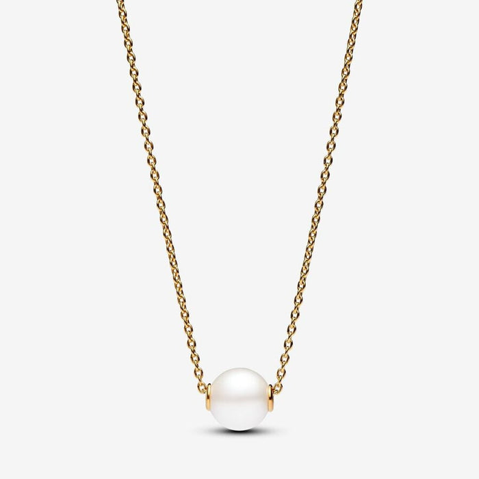 PANDORA : Treated Freshwater Cultured Pearl Collier Necklace - Gold Plated - PANDORA : Treated Freshwater Cultured Pearl Collier Necklace - Gold Plated