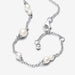 PANDORA : Treated Freshwater Cultured Pearl Station Chain Bracelet - Sterling Silver - PANDORA : Treated Freshwater Cultured Pearl Station Chain Bracelet - Sterling Silver