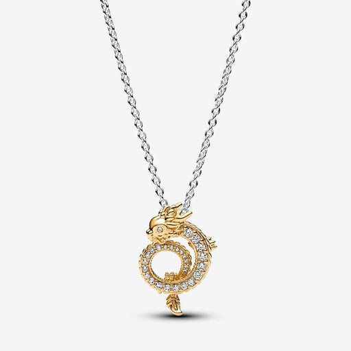 PANDORA : Two-tone Chinese Year of the Dragon Collier Necklace - PANDORA : Two-tone Chinese Year of the Dragon Collier Necklace