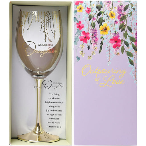 Pavilion Gift Co : Daughter Gift Boxed 19 oz Crystal Wine Glass - Pavilion Gift Co : Daughter Gift Boxed 19 oz Crystal Wine Glass