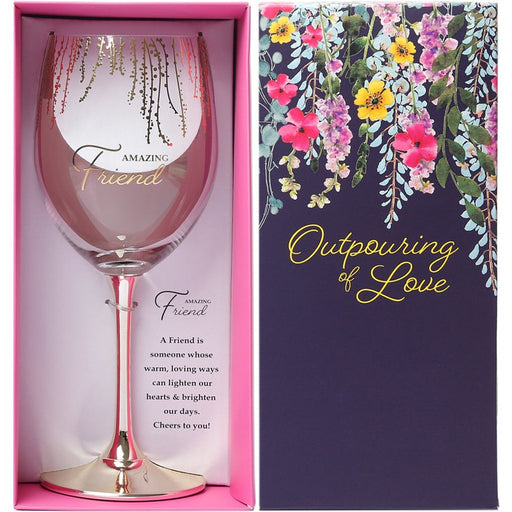 Pavilion Gift Co : Friend Gift Boxed 19 oz Crystal Wine Glass - Pavilion Gift Co : Friend Gift Boxed 19 oz Crystal Wine Glass