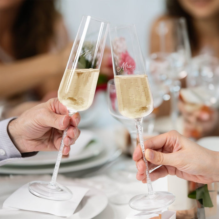 Pavilion Gift Co : Mr. & Mrs. Gift Boxed 7 oz Glass Toasting Flute Set - Pavilion Gift Co : Mr. & Mrs. Gift Boxed 7 oz Glass Toasting Flute Set