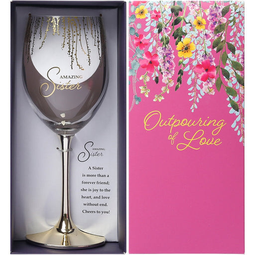 Pavilion Gift Co : Sister Gift Boxed 19 oz Crystal Wine Glass - Pavilion Gift Co : Sister Gift Boxed 19 oz Crystal Wine Glass