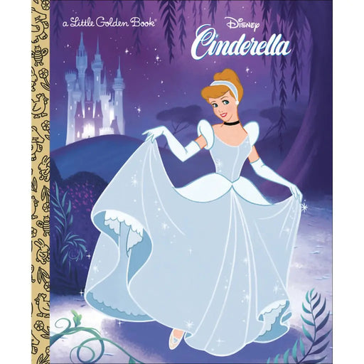 Disney Cinderella Little Golden Book cover with Cinderella in front of a castle.