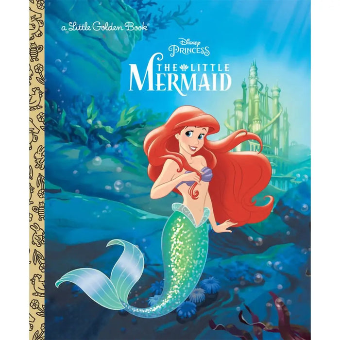Disney Princess 'The Little Mermaid' Little Golden Book cover with Ariel underwater.