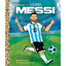 Book cover of 'Lionel Messi' Little Golden Book with a soccer player on the cover.