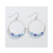 Periwinkle by Barlow : 1.25” Faceted Blue and Silver Beaded Hoops- Earrings - Periwinkle by Barlow : 1.25” Faceted Blue and Silver Beaded Hoops- Earrings