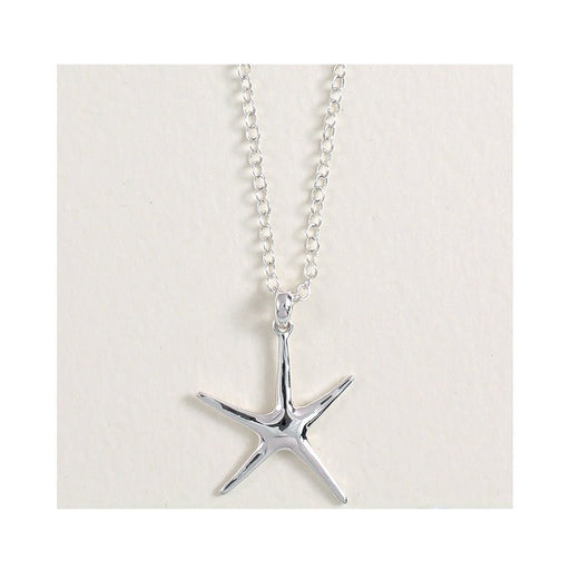 Periwinkle by Barlow :18” Fabulous Gleaming Silver Starfish - Necklace - Periwinkle by Barlow :18” Fabulous Gleaming Silver Starfish - Necklace