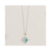 Periwinkle by Barlow : 18" Silver Burst with Aqua Shell Inlay - Necklace - Periwinkle by Barlow : 18" Silver Burst with Aqua Shell Inlay - Necklace