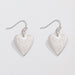 Periwinkle by Barlow : Brushed Silver Hearts - Earrings - Periwinkle by Barlow : Brushed Silver Hearts - Earrings