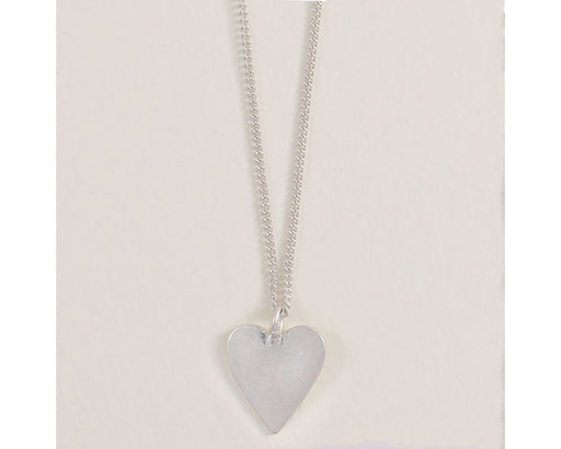 Periwinkle by Barlow : Burnished Silver Heart - Necklace - Periwinkle by Barlow : Burnished Silver Heart - Necklace