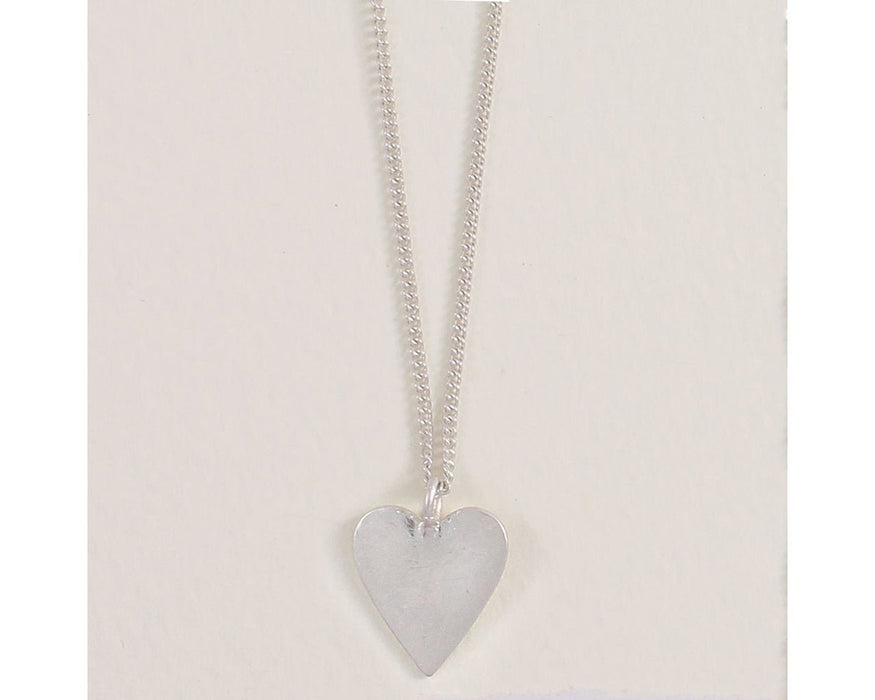 Periwinkle by Barlow : Burnished Silver Heart - Necklace - Periwinkle by Barlow : Burnished Silver Heart - Necklace