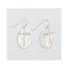 Periwinkle by Barlow : Crosses Over Hammered Silver - Earrings - Periwinkle by Barlow : Crosses Over Hammered Silver - Earrings