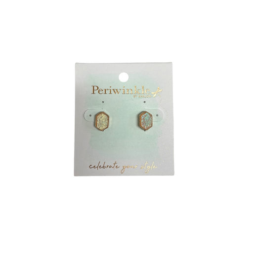 Periwinkle by Barlow : Druzy Hexagon in Rose Gold - Earrings - Periwinkle by Barlow : Druzy Hexagon in Rose Gold - Earrings