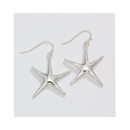 Periwinkle by Barlow : Fabulous Gleaming Silver Starfish - Earrings - Periwinkle by Barlow : Fabulous Gleaming Silver Starfish - Earrings