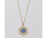 Periwinkle by Barlow : Gold Sun with glittering Blue Druzy - Necklace - Periwinkle by Barlow : Gold Sun with glittering Blue Druzy - Necklace