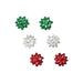 Periwinkle by Barlow : Green, Silver and Red Bow Trio - Earrings - Periwinkle by Barlow : Green, Silver and Red Bow Trio - Earrings