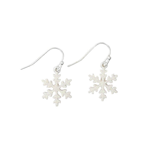 Periwinkle by Barlow : Iridescent White Snowflakes - Earrings - Periwinkle by Barlow : Iridescent White Snowflakes - Earrings